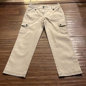 St. John Yellow Label Cargo Pants in Gray Size 4